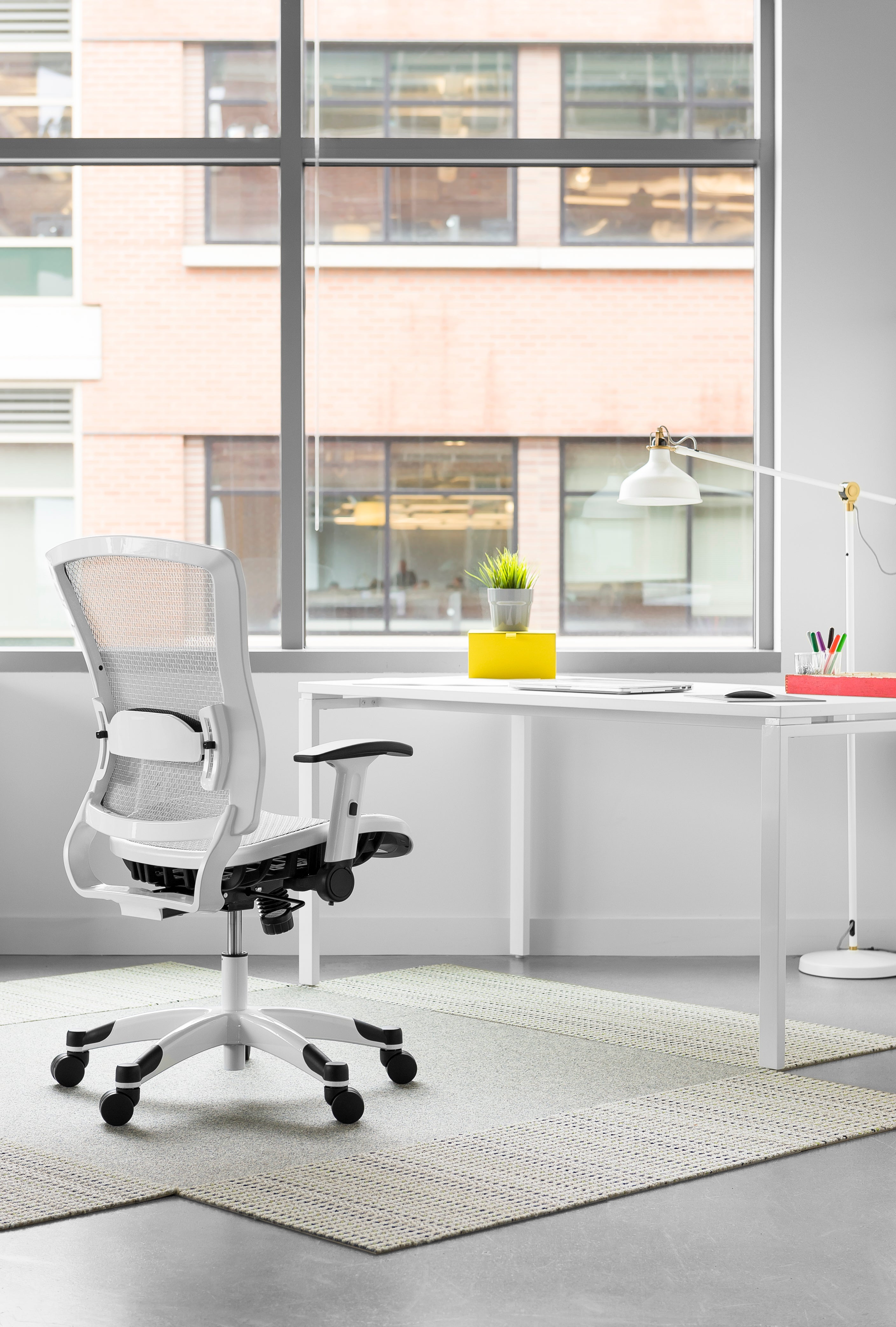 White Frame Managers Chair